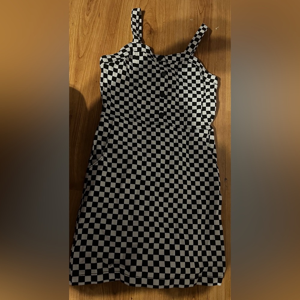 My Sisters Closet brand black and white checkered print dress, size XXL